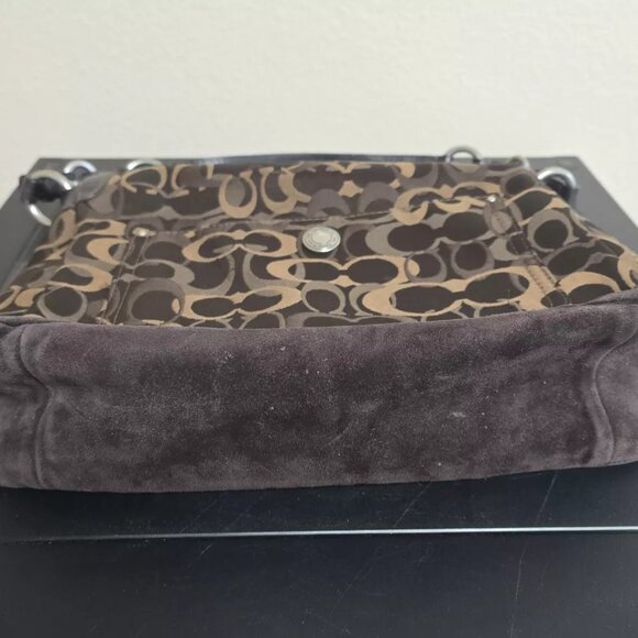 ❤️COACH Chelsea Tricolor Turnlock 10143 Brown signature Purse - Picture 9 of 9